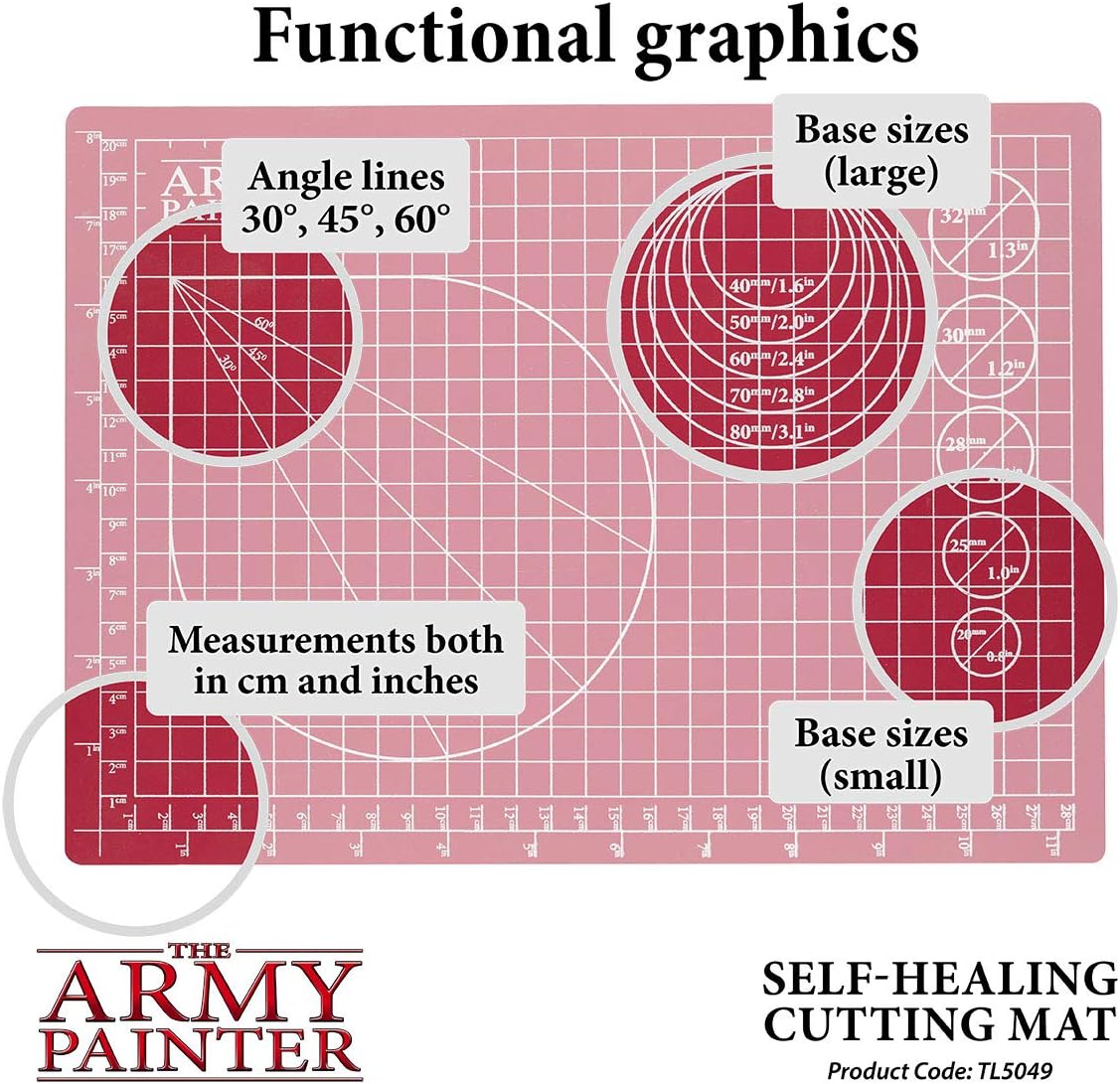 The Army Painter, Self-Healing Cutting Mat, Double Sided PVC Non-Slip, A4