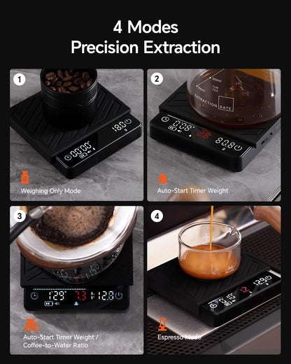 Walnut Coffee Bean Scale Set with Spritzer, Coffee Lover Gifts