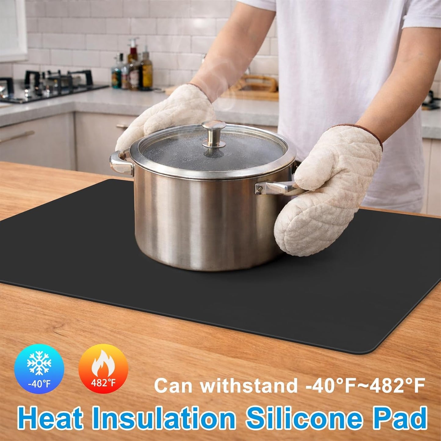 AECHY Extra Large Silicone Mat 78.74”x19.69”x0.08”, Multipurpose Silicone Mat Thick Heat Resistant Mat Shipped Rolled Up Kitchen Counter Mat Nonslip Silicone Mats for Kitchen Counter Translucent