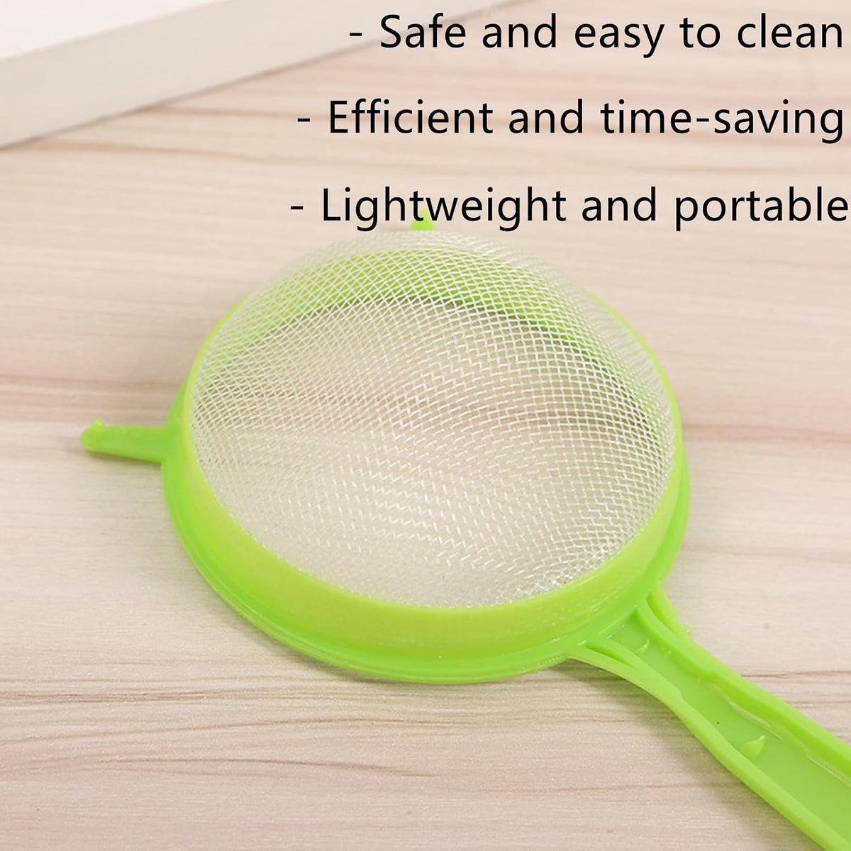 3 Packs Fine Mesh Strainers Plastic Colander Sieve, Green