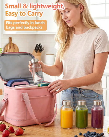 Zukro Glass Juice Bottles with Lids for Juicing 18 oz, Reusable Clear Glass Water Bottles with Stainless Steel Airtight Cap for Refrigerator, 100% Leak Proof Drinking Jar, BPA Free, Set of 6