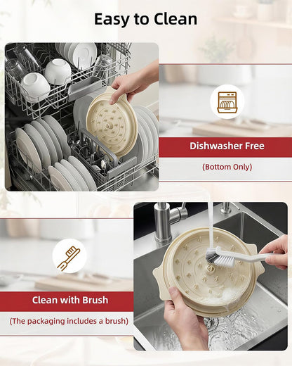 10" Chicken Shredder with Tray, Large Meat Shredder Tool Twist with Brush,BPA Free Meat Grinder, Visible Chicken Shredder Machine, Strong Anti-Slip Strip, Suitable for Pork, Beef, Chicken