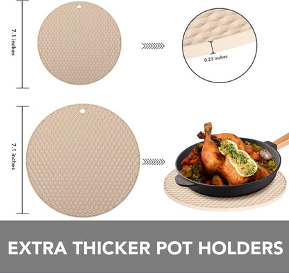 Joyhalo 4 Pack Trivets for Hot Dishes