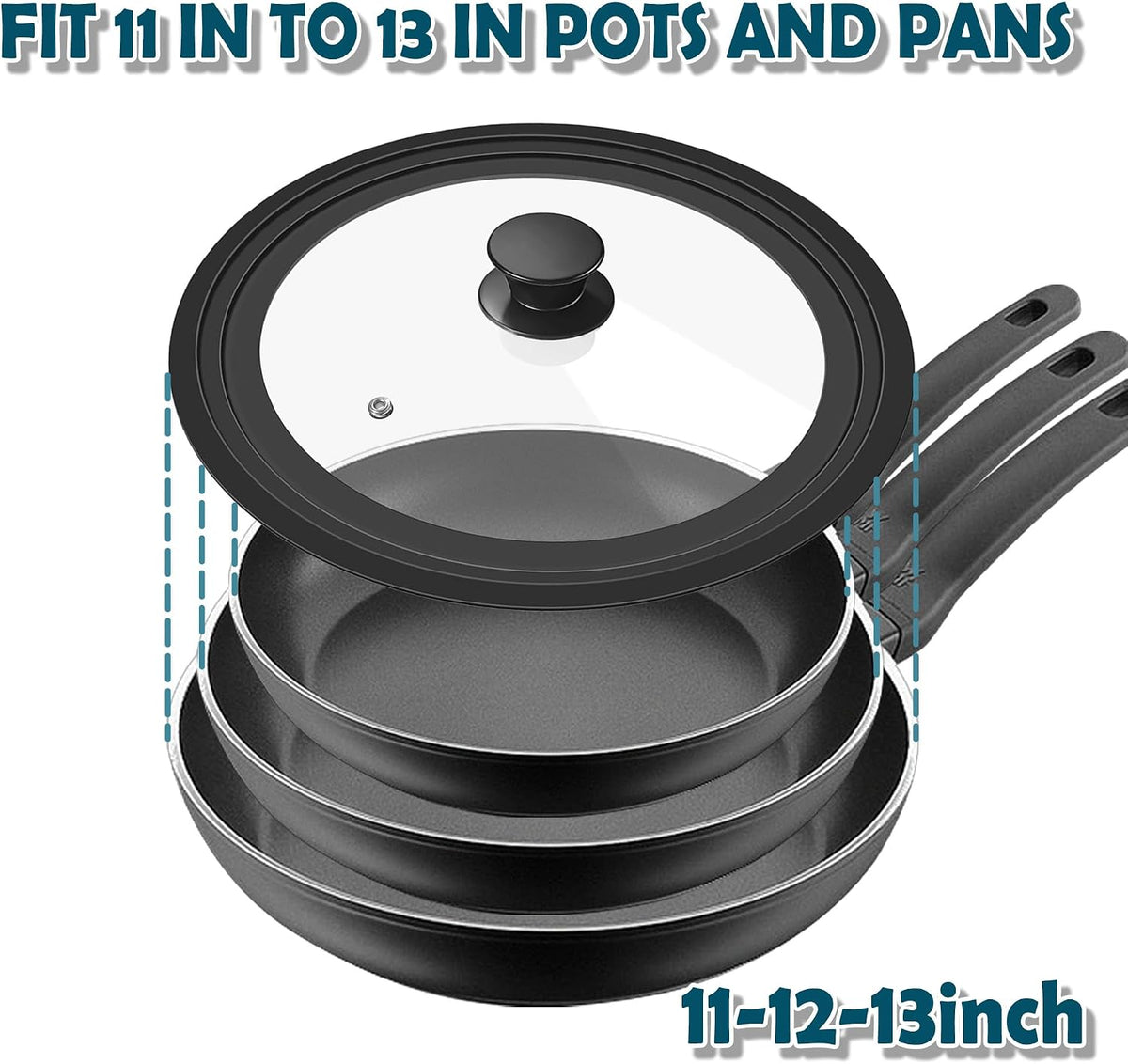 Multi‑Size Tempered Glass Universal Cookware Lid