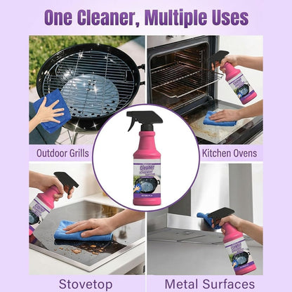 Fast-Acting Heavy-Duty Grill Degreaser Spray, BBQ Grill Degreaser Cleaner, Grease Remover Lifts Baked-On Carbon, Burnt Food & Grease, Outdoor Grills, Kitchen Grates, Smokers (1pc)