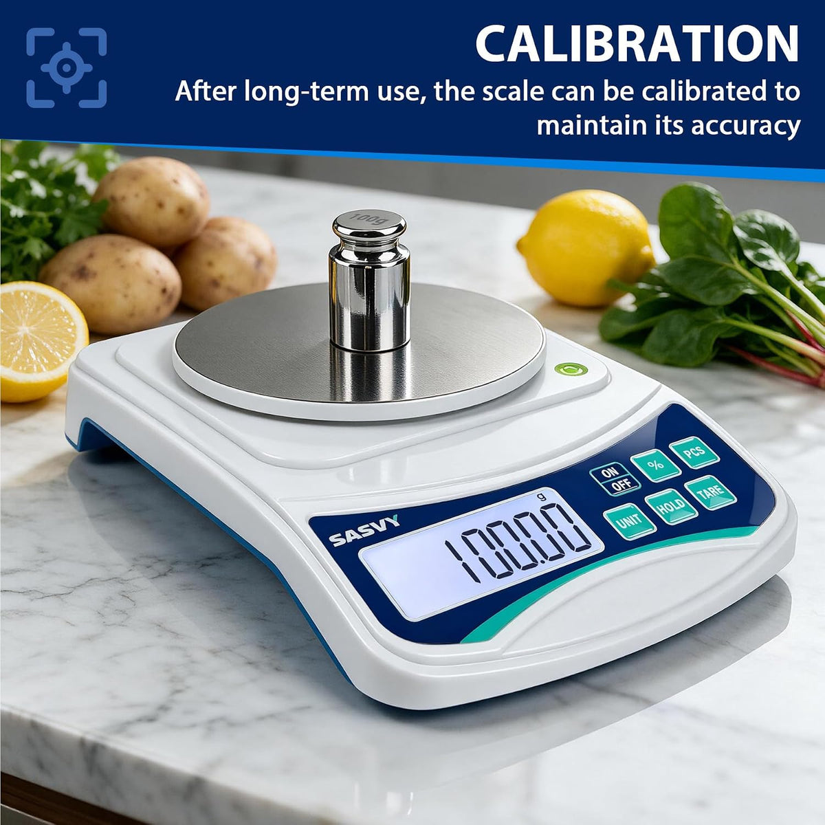 Large Kitchen Scale 0.1g High Precision, 11lb/5kg Lab Baking Scale