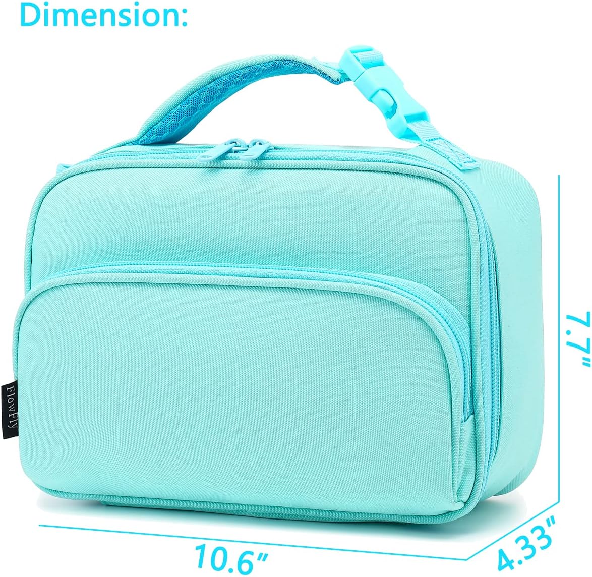 FlowFly Kids Lunch box Insulated Soft Bag Mini Cooler Back to School Thermal Meal Tote Kit for Girls, Boys, Astronaut - Colors A