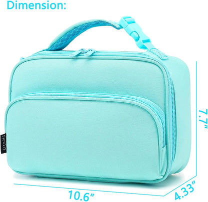 FlowFly Kids Lunch box Insulated Soft Bag Mini Cooler Back to School Thermal Meal Tote Kit for Girls, Boys, Astronaut - Colors A