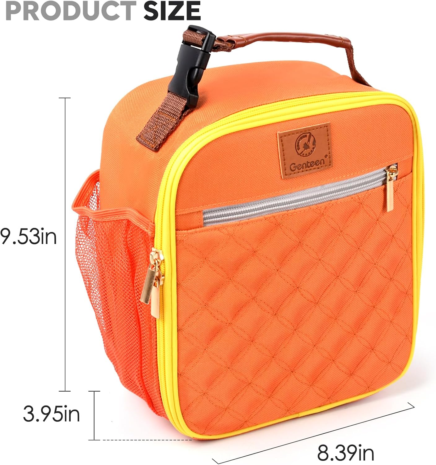 Genteen Kids Lunch Box, Lunch bag for Girls Teen,Insulated Soft Mini Cooler with Bottle Holder, Lightweight Reusable East-Clean LunchBox Back to School-Purple