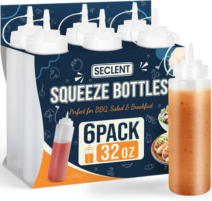 8oz Squeeze Bottles, Sauce Bottles, Squirt Bottle, Salad Dressing Bottle