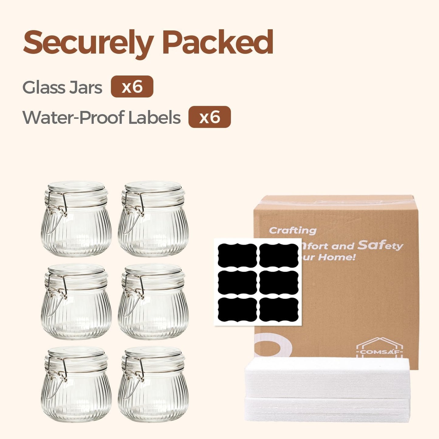 ComSaf Glass Pantry Jars with Airtight Lids 0.7 Gallon 2 Pack Wide Mouth | Flour sugar rice, Sourdough pickling, Pantry organization, Scoop included, Baking supplies, Bulk food storage, Large capacity
