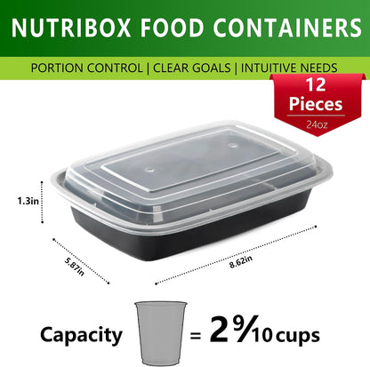28oz Meal Prep Containers Bulk 48 Set with Forks and Lids - To Go Food Containers 1 Compartment Snack Container Reusable Food Storage Containers, Freezer Safe and Leakproof Plastic Lunch Take Out Box