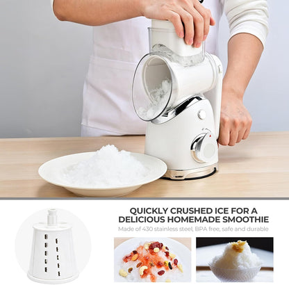 SUSTEAS Rotary Cheese Grater Hand Crank, Kitchen Shredder Vegetable Slicer