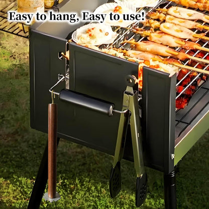 Grill Brush and Scraper for Barbecue – Safe Bristle Free Stainless Steel BBQ Cleaner with Heavy Duty Scrubber Pad, Grill Accessories Steel Wool Scrubbers for Porcelain Gas Charcoal Grill