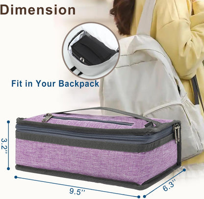 FlowFly Small Insulated Lunch box Portable Soft Bag Mini Cooler Thermal Meal Tote Kit with Handle for Work & School, Black