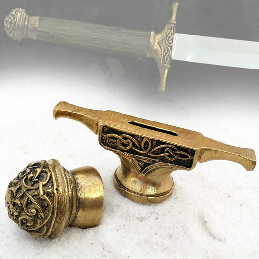 CooB Knife Finger Guard Bolster & Pommel - Knives Making Handle Celtic Fink
