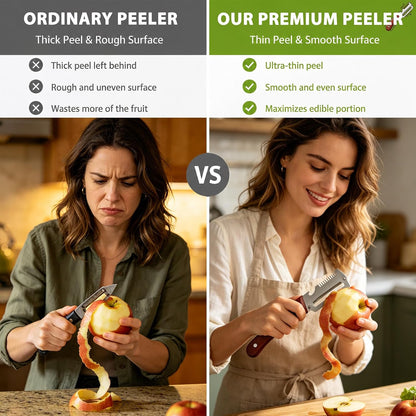 Premium Vegetable Peeler with Wooden Handle and Bottle Opener, 2026 New Multi-functional Vegetable Peeler, Kitchen Gadgets Tool for Fruit Pumpkin Peeling Potato Carrot Veggie Peeler (1PCS)