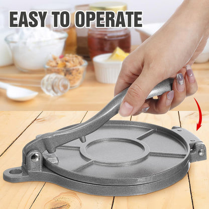 IMIKEYA 6 Inch Tortilla Press, Non-Stick Tortilla Maker for Pizza Dough and Quesadillas, Aluminum Alloy Quesadilla Maker Press for Homemade Pie and Flat Food