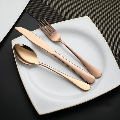 DEVICO Camping Utensils, Full-Size Reusable Silverware for Lunch Adult, Stainless Steel Travel Cutlery Set with Case, Portable Fork Spoon Knife Set for Work, Flatware with Chopsticks (Rainbow)