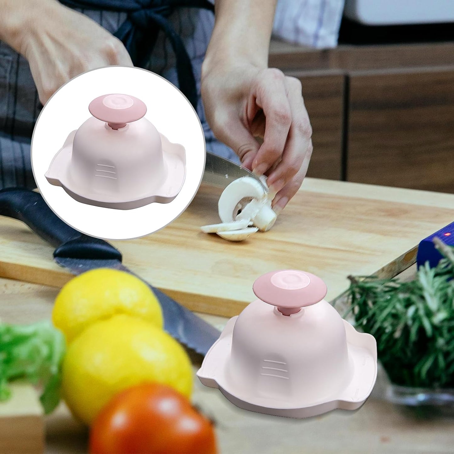 Hemoton Food Safety Holder for Mandoline Slicer 2 Pack Vegetable Slicer Finger Protector Kitchen Gadget Hand Guard 4.33X3.93X2.36 Inch Stable Grip for Safe Cutting and Grating