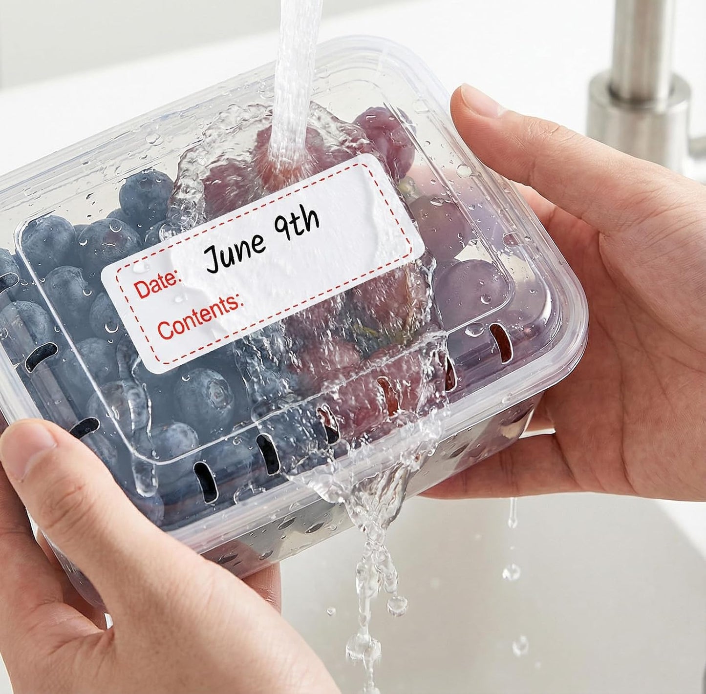 Qianyu 300 Pcs Removable Freezer Labels 1 x 3 Inch Waterproof Food Storage Containers Stickers Refrigerator Paper Date Tape Oil Resistant No-Residue for Kitchen Meal Prep Pantry Organization