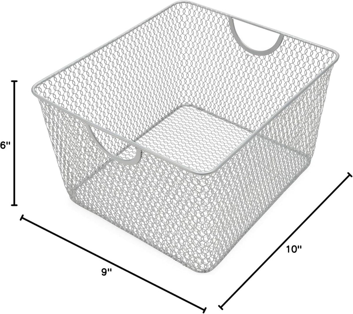 YBM HOME Kitchen Pantry Organizer Wire Basket for Shelves, Cabinets, Pantry, Countertop, Mesh Open Storage Bin Metal Basket for Organizing Food Supplies 12 x 7.8 x 5.8