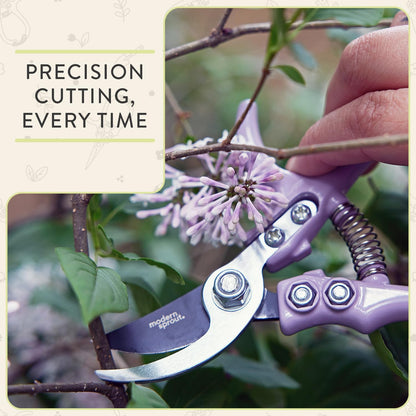 Modern Sprout Bypass Hand Pruners - Scissors - Gardening Tools - Sage