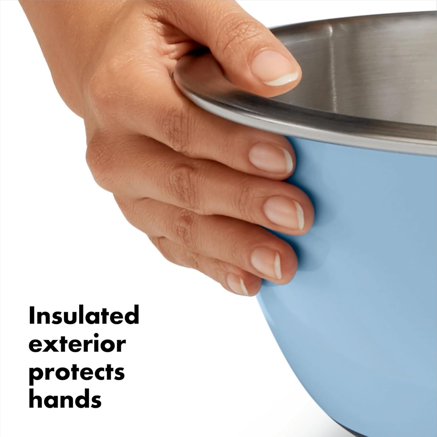 OXO Good Grips 3-Piece Stainless-Steel Mixing Bowl Set