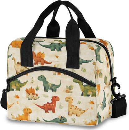 Colorful Leopard Insulated Lunch Bag Rainbow Animals Skin Print Reusable Cooler Lunch Tote Box with Shoulder Strap for Work Picnic School Beach