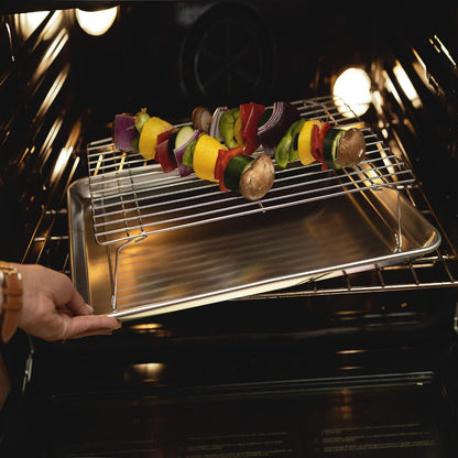 Kitchenatics 4-Tier Stackable Cooling Rack Space Saving Baking Set, 15x10"