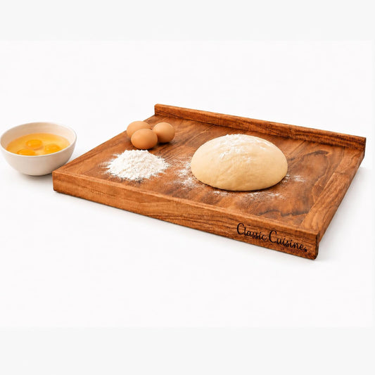 Classic Cuisine Wood Pastry Board for Rolling Dough, Natural, 28” x 22”