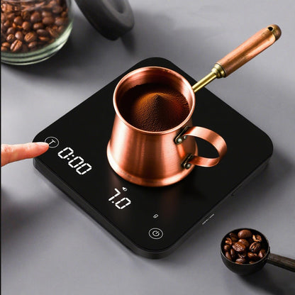 Mini Coffee Scale with Timer Automatic, 0.1g/2000g Rechargeable Precision Espresso Scale