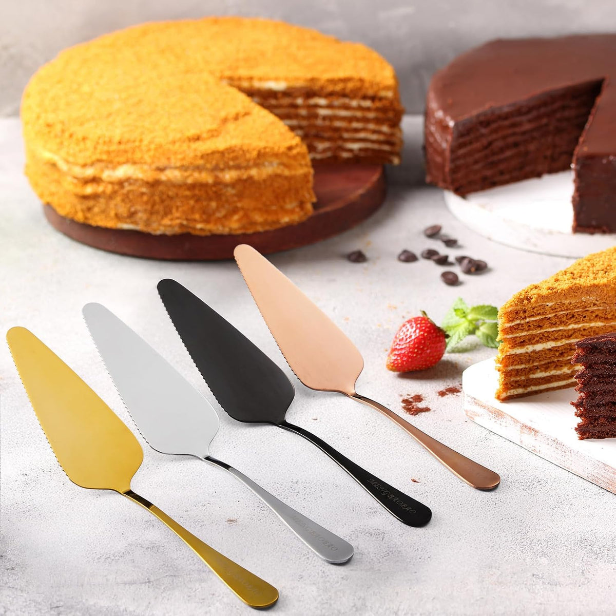 5x Cake Server Pie Holder Transfer Triangular Spade Spatula for Pizza Cake