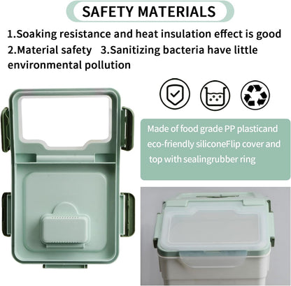 Large Flour Storage Container Bin 25lb, 2Pack Airtight Rice Storage Containers with Wheels Seal Locking Lid, BPA Free with Measuring Cup&Scoop for Flour, Rice, Grain(Green)