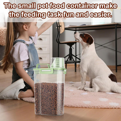 TBMax Pet Food Storage Containers 2 Pack 8-10 Lbs Airtight Dog Food Container Dispenser with Large Spout & Portable Handle, Travel Dog Treat Cat Food Storage Bin Bird Seed Container