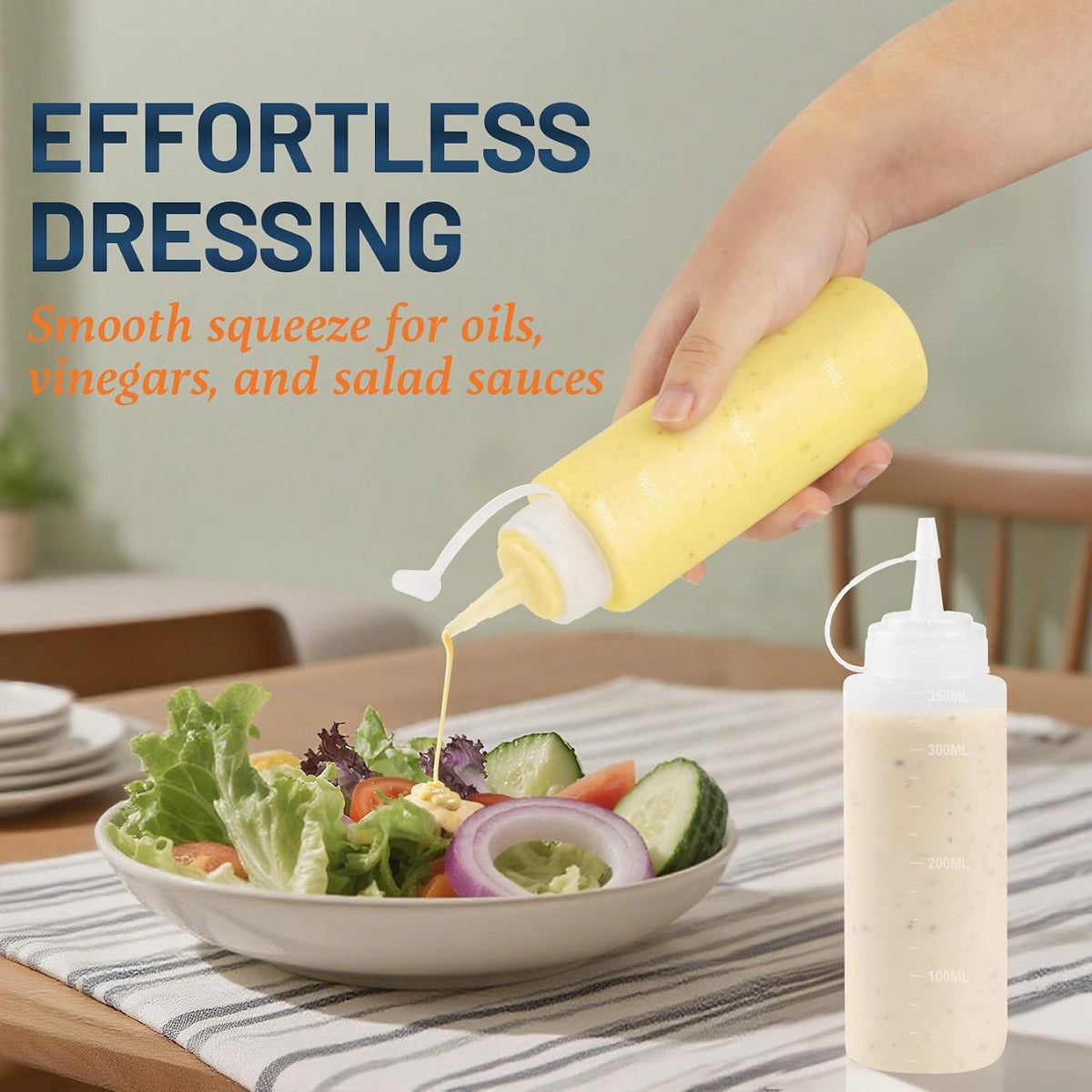 8oz Squeeze Bottles, Sauce Bottles, Squirt Bottle, Salad Dressing Bottle