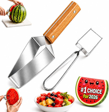 Limited Edition 2026 2-in-1 Fruit Cutter Set, Triangle Slicer & Cube Dicer
