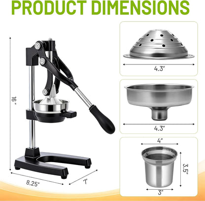 Cast Iron Juicer,Manual Juicer Hand Press,Professional Citrus Juicer