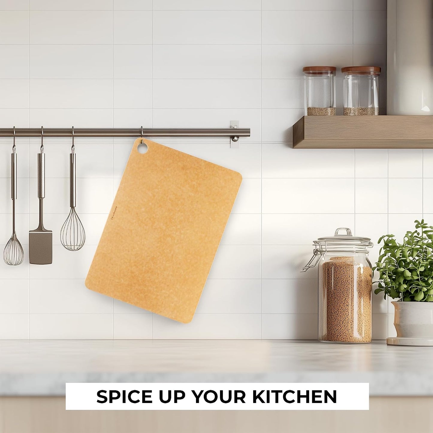 Freshware Wood Cutting Boards for Kitchen, Juice Groove, Non-Slip Silicone Feet, Dishwasher Safe, Medium 12" x 9" and Large, 15" x 11.25", Set of 2, Natural