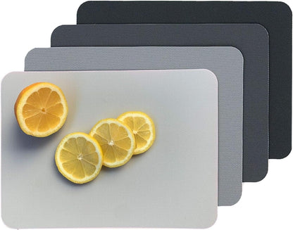 Simply Genius Flexible Cutting Board Set - Color-Coded Plastic Cutting Board Mats - Dishwasher-Safe Chopping Surfaces - Space-Saving Kitchen Mat Storage - 4-Pack Multicolor 11.5 x 15 in