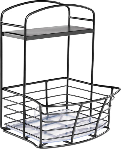 Polder Countertop Storage Bin with Shelf