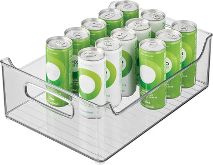 iDesign Stackable Storage Bin with Handles for Pantry or Fridge, Clear, Made in USA