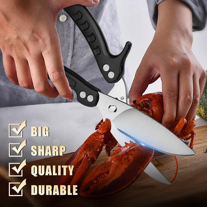 DRAGON RIOT Heavy Duty Poultry Shears - A Must Have Kitchen Shears for Chicken and Meat Cutting - Dishwasher Safe and Stainless Food Kitchen Scissors for Thanksgiving