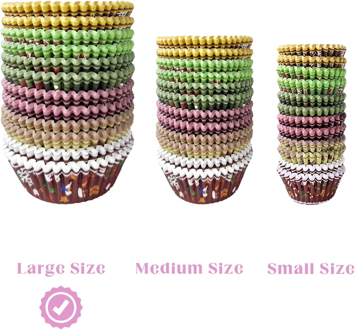 qiqee 300PCS Mini Gradient Cupcake Liners Cupcake Cups 6 Designs Blue Gradient Cupcake Papers Baking Cups Cupcake Wrappers (Small Size)