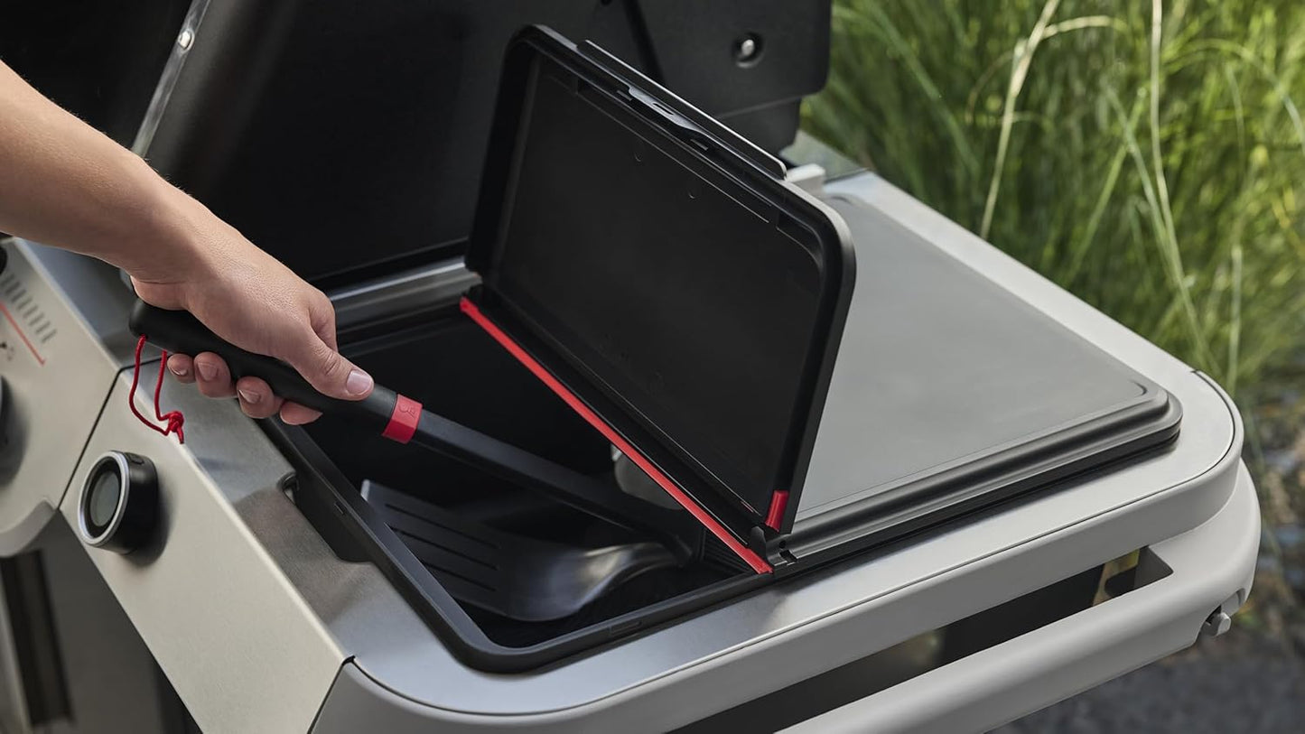 Weber Works Outdoor Storage Bin – Weather‑Resistant Grill Tool & Accessory Organizer with Hinged Lid - Side Tables & Carts