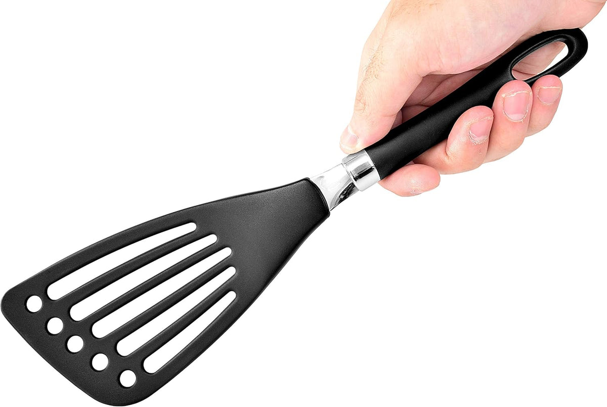 Left Handed Fish Spatula Stainless Steel Egg Flipper 12” | Fish Turner Spatula Slotted Turner Utensils Seki Japan