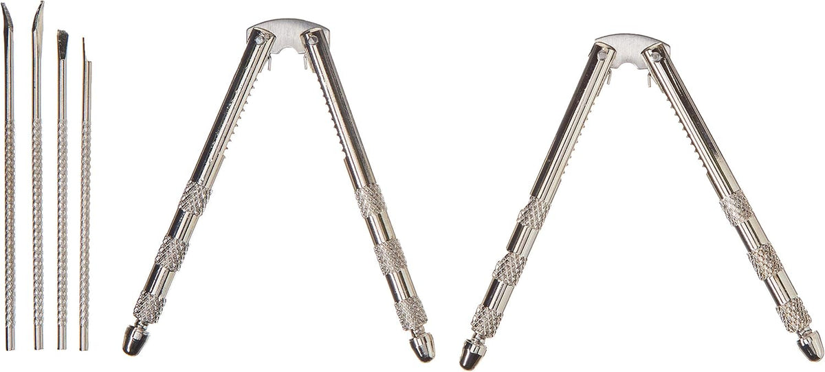 Chef Craft 21629-2PK Stainless Steel Set, 2 Nut Crackers and 4 Picks