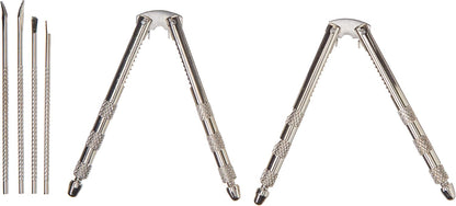 Chef Craft 21629-2PK Stainless Steel Set, 2 Nut Crackers and 4 Picks