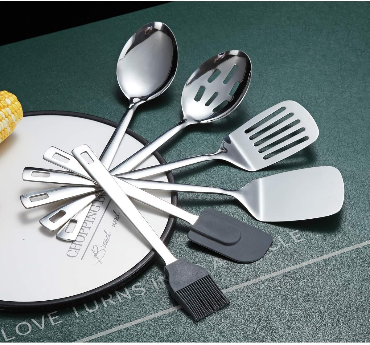Stainless Steel Spatulas, Berglander Slotted Turner, Metal Turner For Cooking, Kitchen For Nonstick Cookware, Barbecue Spatulas, Dishwasher Safe, Easy to Clean