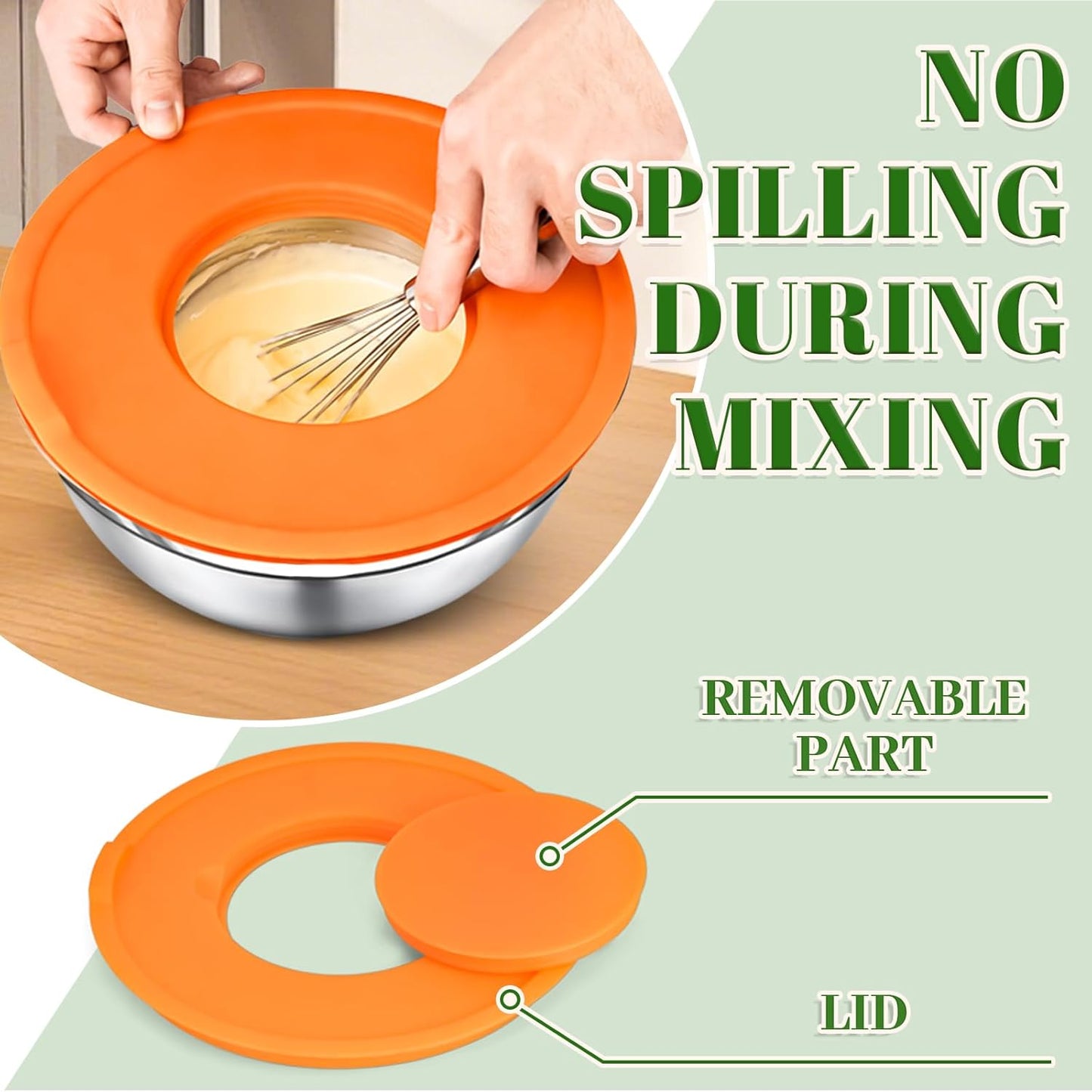 21PCS Mixing Bowls with Lids Set - 7 Nesting Mixing Bowls, 3 Graters, 11 Baking Tools, Lids, Stainless Steel Mixing Bowl for Mixing & Baking, Size 0.7/1.1/1.5/2.1/3.5/4/4.5 QT, Colorful
